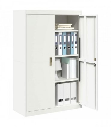 vidaXL Storage Cabinet White 90 x 40 x 140 cm Steel