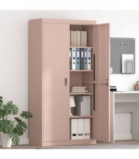 vidaXL Storage Cabinet Pink 90 x 40 x 180 cm Steel