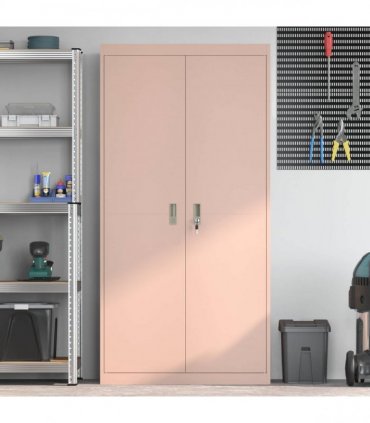 vidaXL Storage Cabinet Pink 90 x 40 x 180 cm Steel