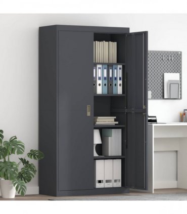 vidaXL Storage Cabinet Anthracite 90 x 40 x 180 cm Steel