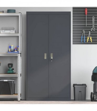 vidaXL Storage Cabinet Anthracite 90 x 40 x 180 cm Steel