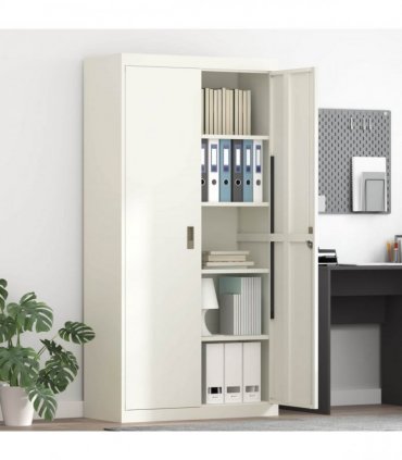vidaXL Storage Cabinet White 90 x 40 x 180 cm Steel