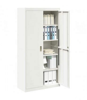 vidaXL Storage Cabinet White 90 x 40 x 180 cm Steel