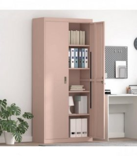 vidaXL Storage Cabinet Pink 90 x 40 x 200 cm Steel