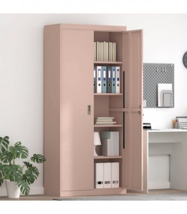 vidaXL Storage Cabinet Pink 90 x 40 x 200 cm Steel