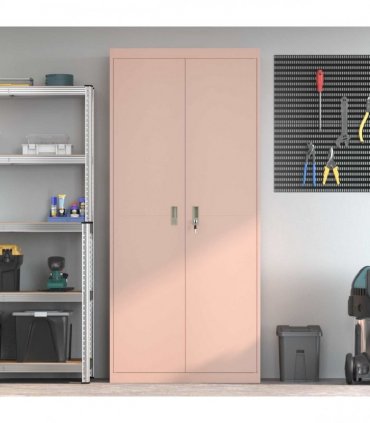 vidaXL Storage Cabinet Pink 90 x 40 x 200 cm Steel