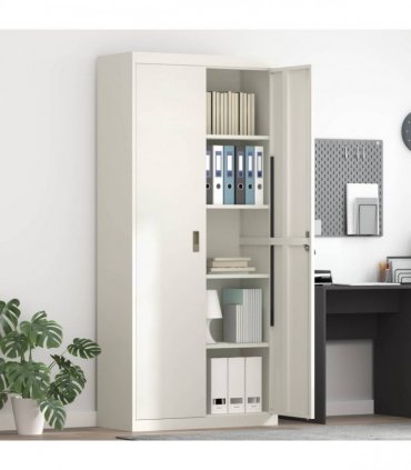 vidaXL Storage Cabinet White 90 x 40 x 200 cm Steel
