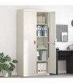 vidaXL Storage Cabinet White 90 x 40 x 200 cm Steel