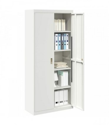 vidaXL Storage Cabinet White 90 x 40 x 200 cm Steel