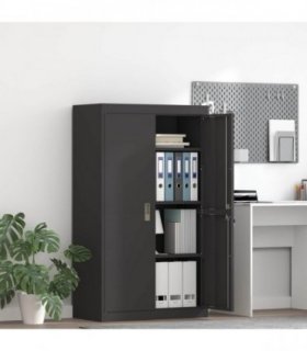 vidaXL Storage Cabinet Black 80 x 40 x140 cm Steel