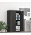 vidaXL Storage Cabinet Black 80 x 40 x140 cm Steel