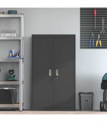 vidaXL Storage Cabinet Black 80 x 40 x140 cm Steel