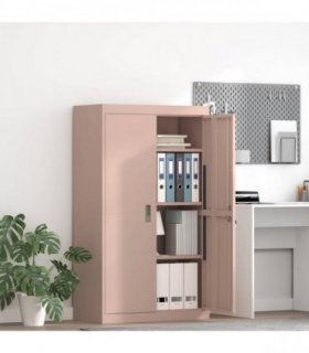 vidaXL Storage Cabinet Pink 80 x 40 x140 cm Steel