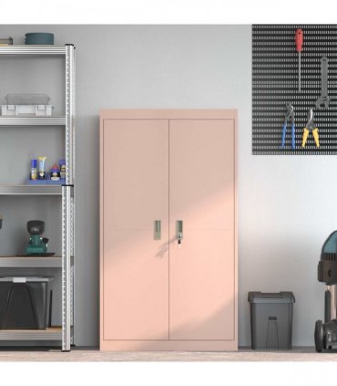 vidaXL Storage Cabinet Pink 80 x 40 x140 cm Steel