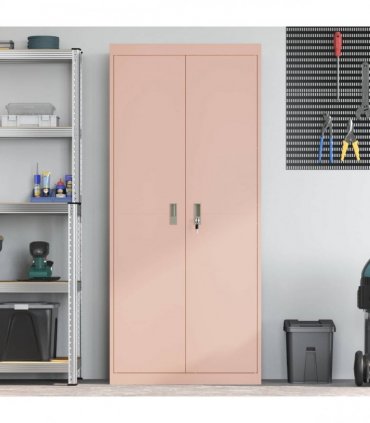 vidaXL Storage Cabinet Pink 80 x 40 x180 cm Steel