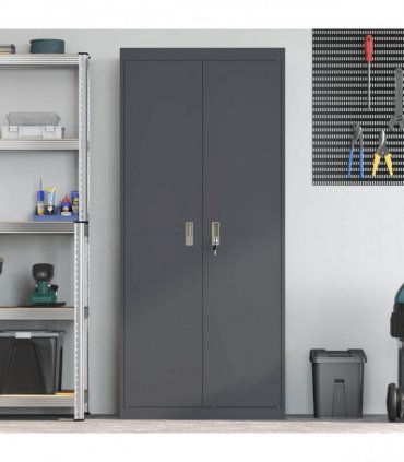 vidaXL Storage Cabinet Anthracite 80 x 40 x180 cm Steel