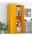 vidaXL Storage Cabinet Mustard Yellow 80 x 40 x180 cm Steel