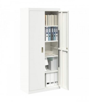 vidaXL Storage Cabinet White 80 x 40 x180 cm Steel