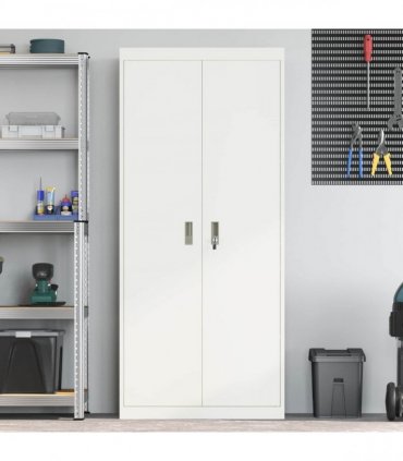 vidaXL Storage Cabinet White 80 x 40 x180 cm Steel