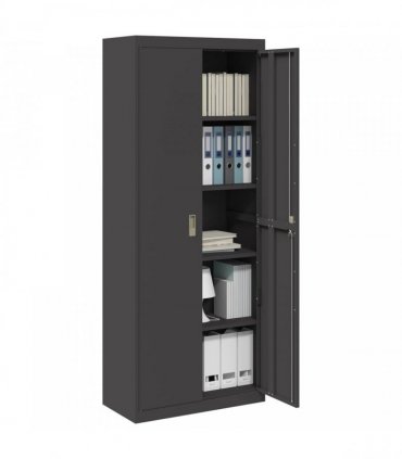 vidaXL Storage Cabinet Black 80 x 40 x200 cm Steel