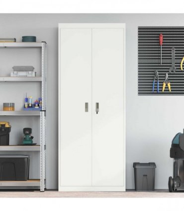 vidaXL Storage Cabinet White 80 x 40 x200 cm Steel