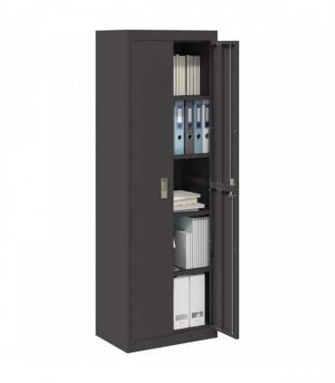 vidaXL Storage Cabinet Black 60 x 40 x180 cm Steel