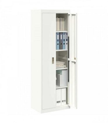 vidaXL Storage Cabinet White 60 x 40 x180 cm Steel