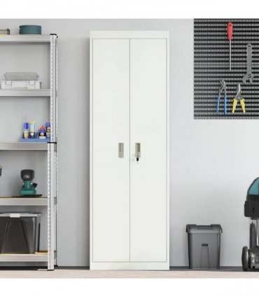 vidaXL Storage Cabinet White 60 x 40 x180 cm Steel