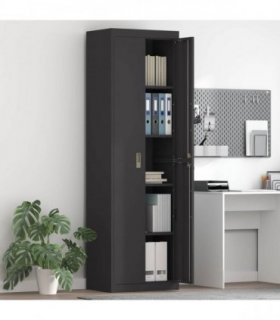 vidaXL Storage Cabinet Black 60 x 40 x200 cm Steel