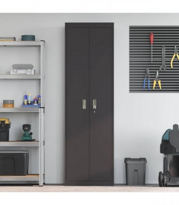 vidaXL Storage Cabinet Black 60 x 40 x200 cm Steel