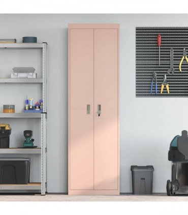 vidaXL Storage Cabinet Pink 60 x 40 x200 cm Steel