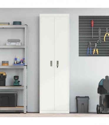 vidaXL Storage Cabinet White 60 x 40 x200 cm Steel