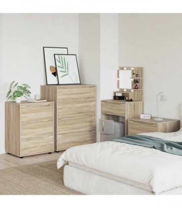 vidaXL Storage Cabinets 80 x 48 x 105 cm Engineered Wood Sonoma Oak