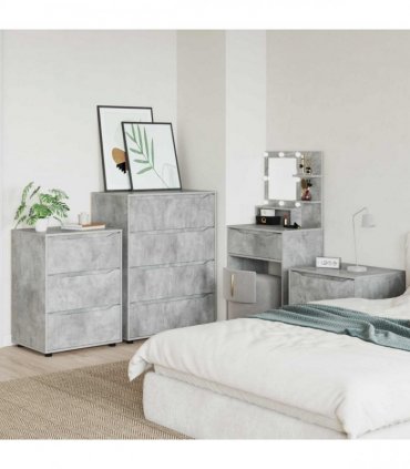vidaXL Storage Cabinets 80 x 48 x 105 cm Engineered Wood Concrete Grey