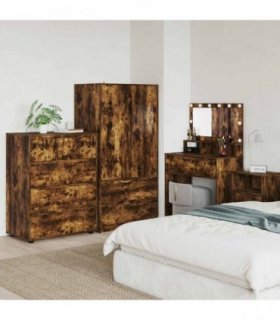 vidaXL Storage Cabinets 80 x 48 x 105 cm Engineered Wood Smoked Oak