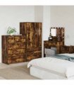 vidaXL Storage Cabinets 80 x 48 x 105 cm Engineered Wood Smoked Oak