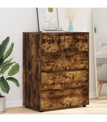 vidaXL Storage Cabinets 80 x 48 x 105 cm Engineered Wood Smoked Oak