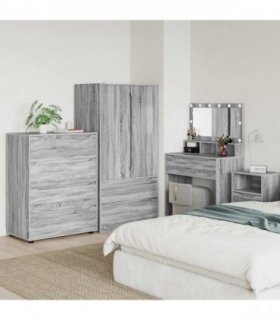 vidaXL Storage Cabinets 80 x 48 x 105 cm Engineered Wood Grey Sonoma