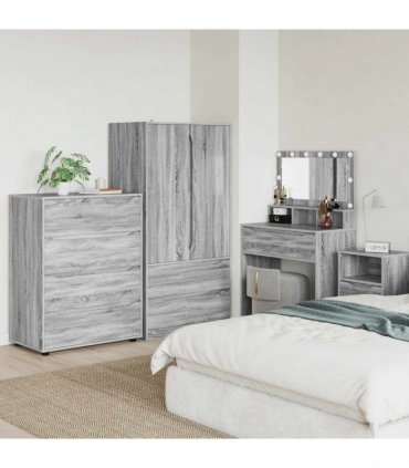 vidaXL Storage Cabinets 80 x 48 x 105 cm Engineered Wood Grey Sonoma