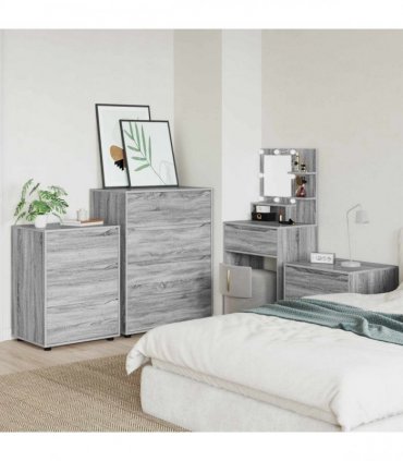vidaXL Storage Cabinets 80 x 48 x 105 cm Engineered Wood Grey Sonoma