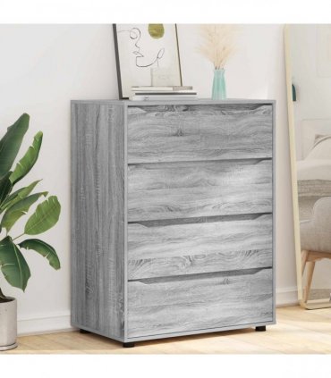 vidaXL Storage Cabinets 80 x 48 x 105 cm Engineered Wood Grey Sonoma