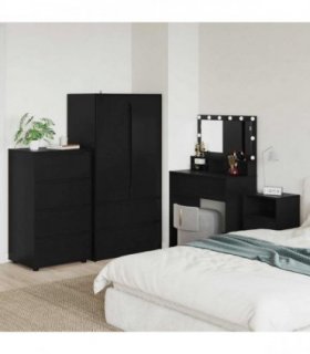 vidaXL Storage Cabinets 60 x 48 x 105 cm Engineered Wood Black