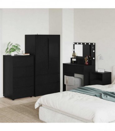 vidaXL Storage Cabinets 60 x 48 x 105 cm Engineered Wood Black