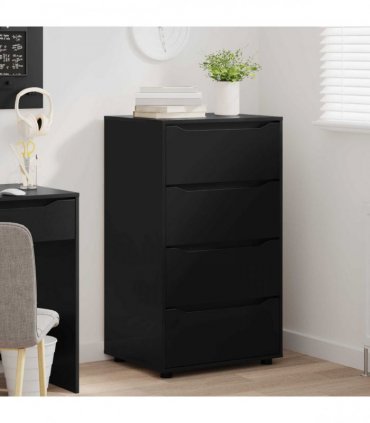 vidaXL Storage Cabinets 60 x 48 x 105 cm Engineered Wood Black