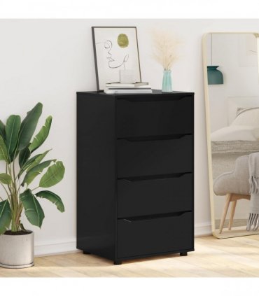 vidaXL Storage Cabinets 60 x 48 x 105 cm Engineered Wood Black