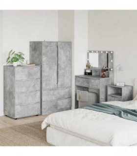 vidaXL Storage Cabinets 60 x 48 x 105 cm Engineered Wood Concrete Grey