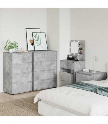 vidaXL Storage Cabinets 60 x 48 x 105 cm Engineered Wood Concrete Grey