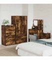 vidaXL Storage Cabinets 60 x 48 x 105 cm Engineered Wood Smoked Oak