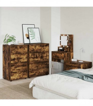 vidaXL Storage Cabinets 60 x 48 x 105 cm Engineered Wood Smoked Oak