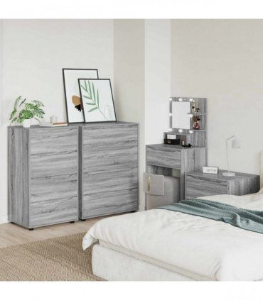 vidaXL Storage Cabinets 60 x 48 x 105 cm Engineered Wood Grey Sonoma
